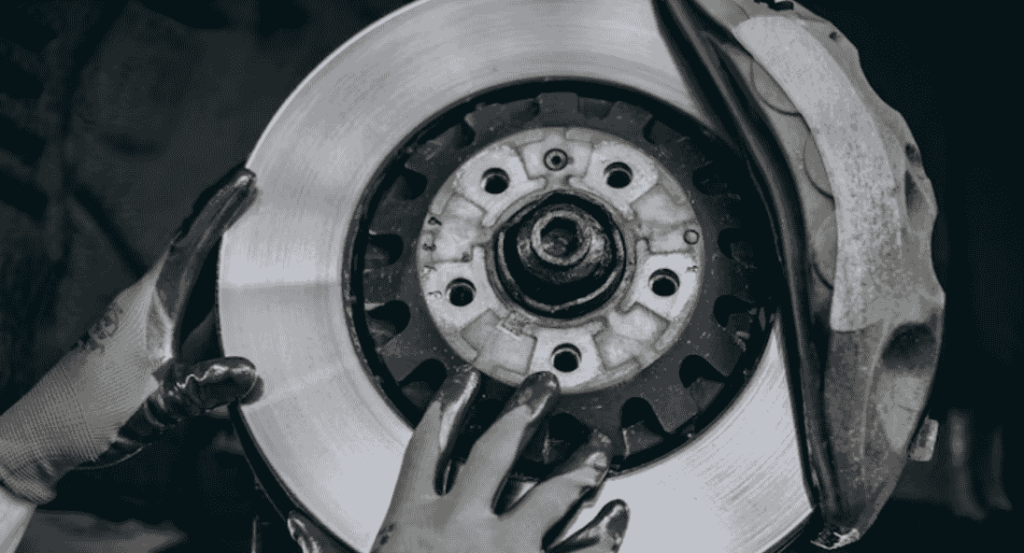 inspecting brake rotors
