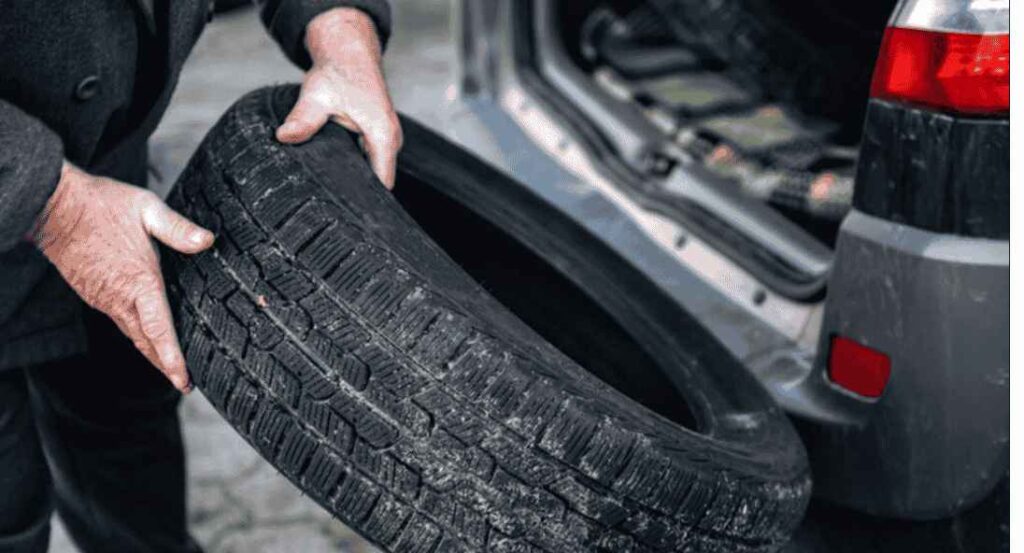 inspecting tire wear